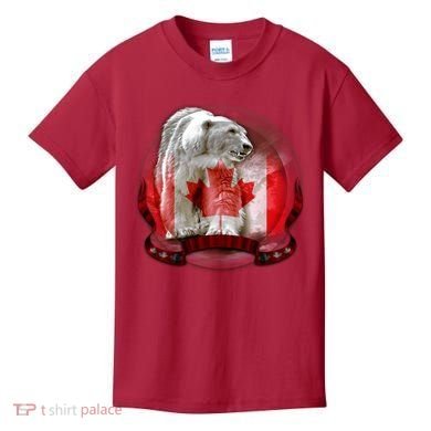 Canadian Polar Bear Wildlife Kids T-Shirt