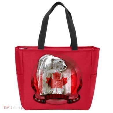 Canadian Polar Bear Wildlife Tote Bag