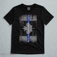 Canadian Vintage Flag Police Blue Stripe Line T-Shirt thumb 5