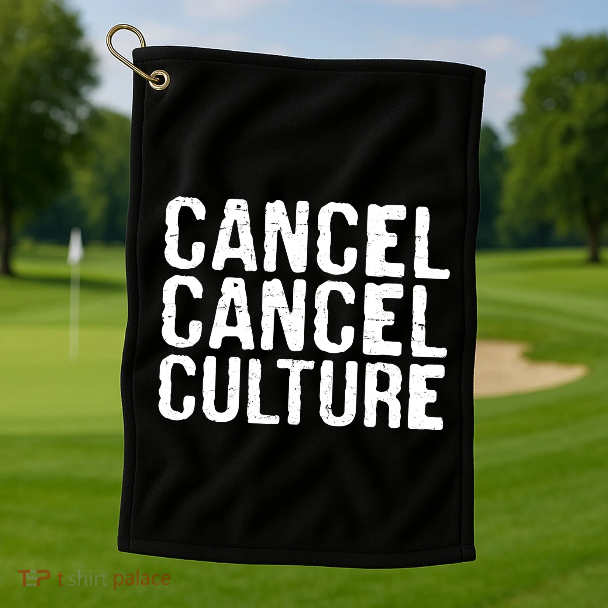Cancel Cancel Culture Distressed Golf Towel