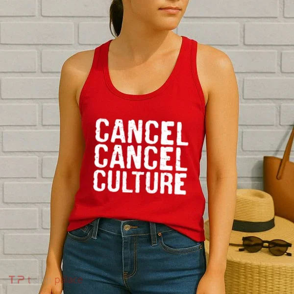 Cancel Cancel Culture Distressed Women's Tank Top