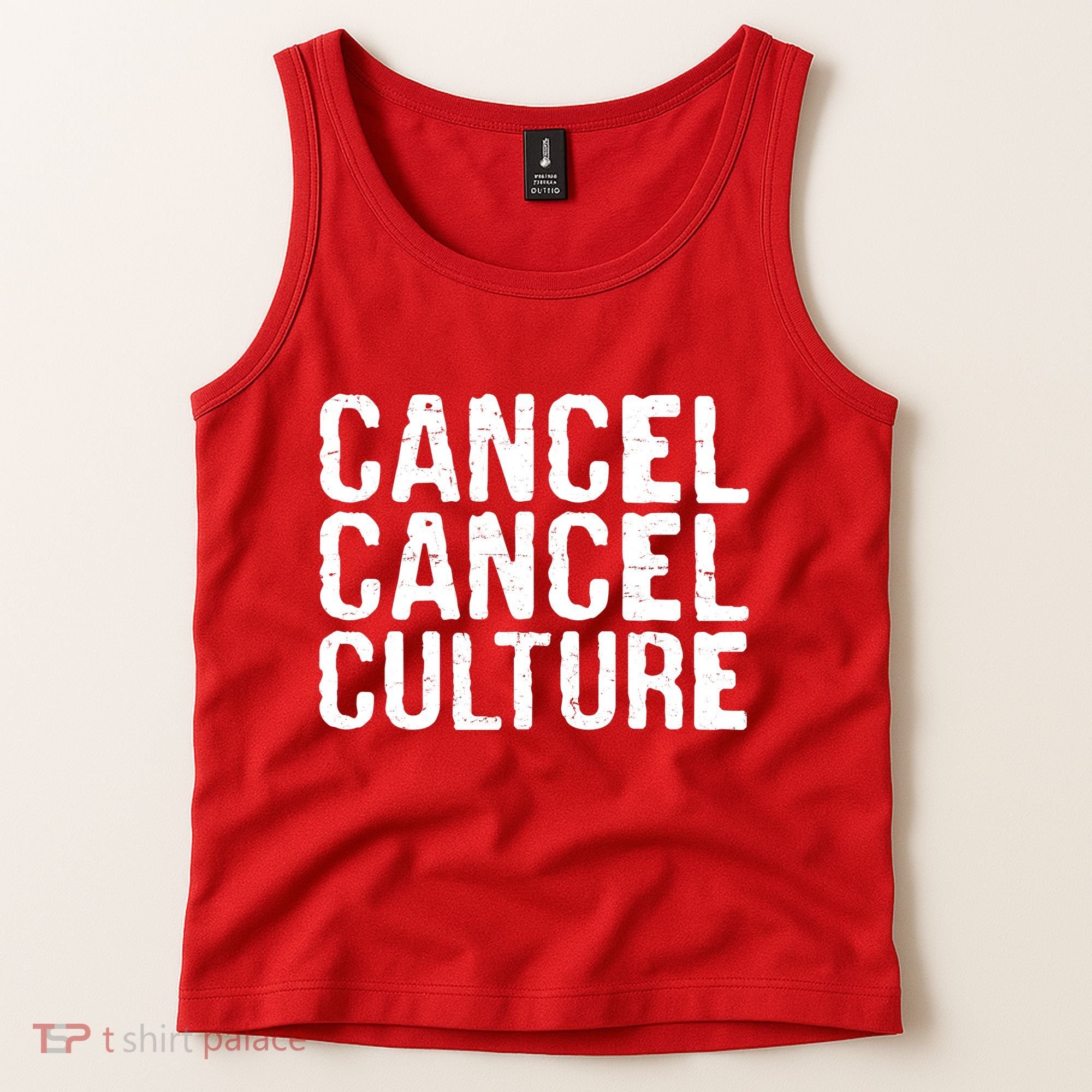 Cancel Cancel Culture Distressed Tank Top