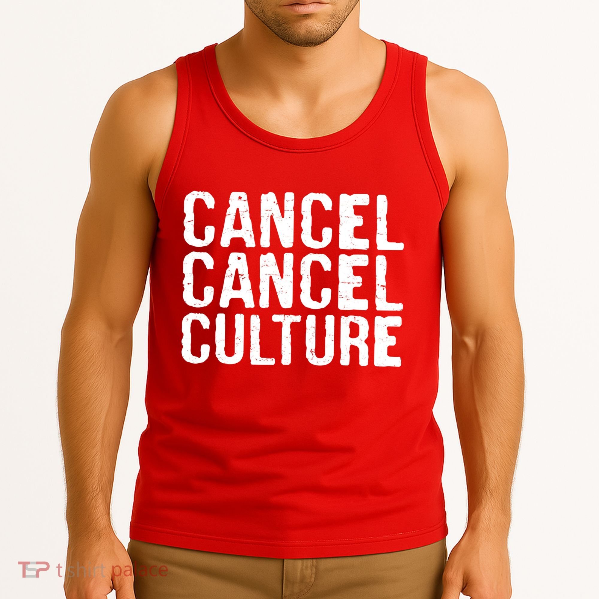 Cancel Cancel Culture Distressed Tank Top