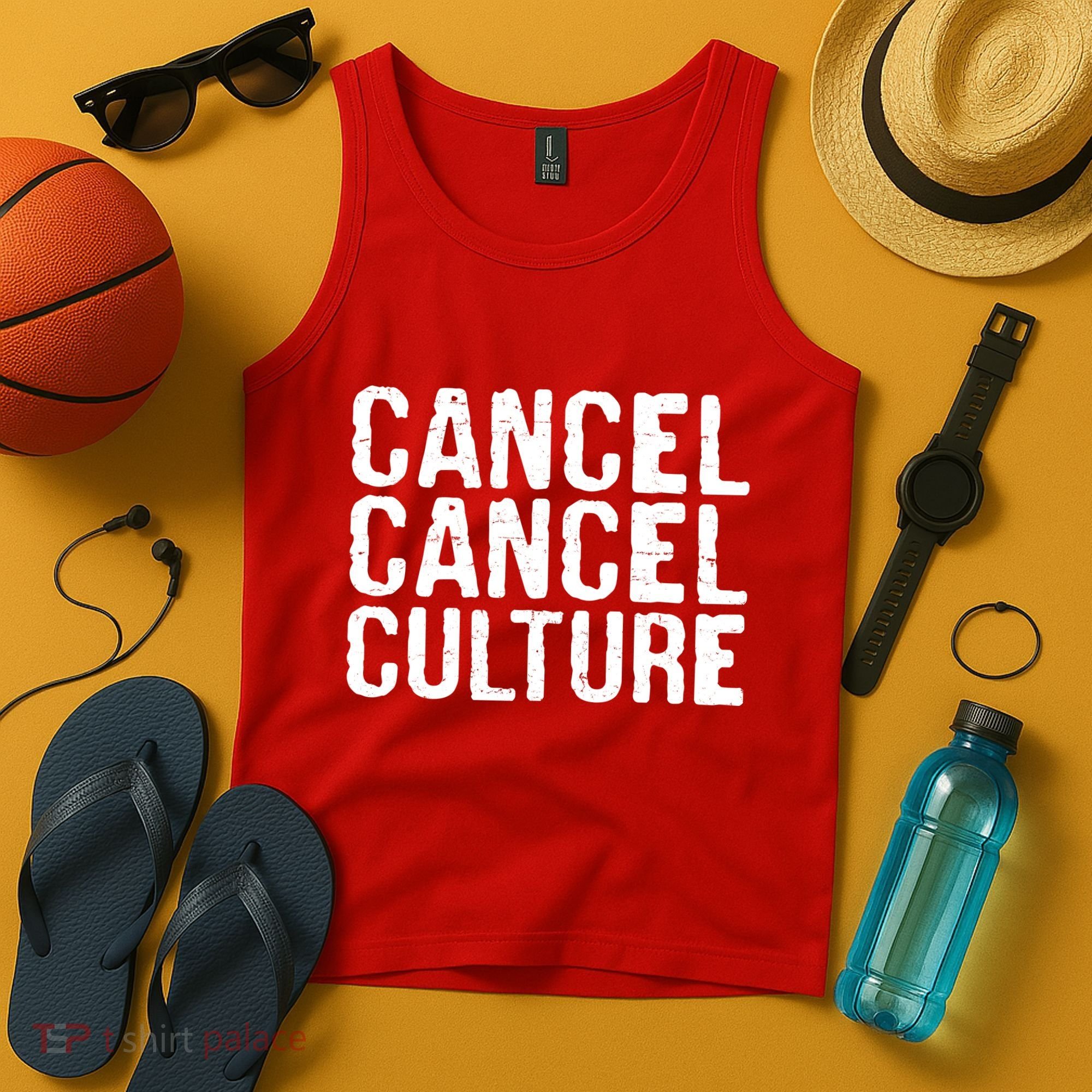 Cancel Cancel Culture Distressed Tank Top