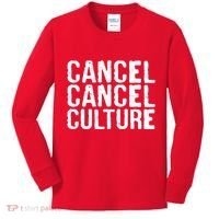 Cancel Cancel Culture Distressed Kids Long Sleeve Shirt thumb 0