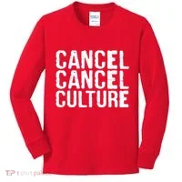 Cancel Cancel Culture Distressed Kids Long Sleeve Shirt thumb 0