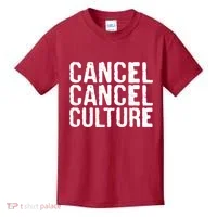 Cancel Cancel Culture Distressed Kids T-Shirt thumb 0