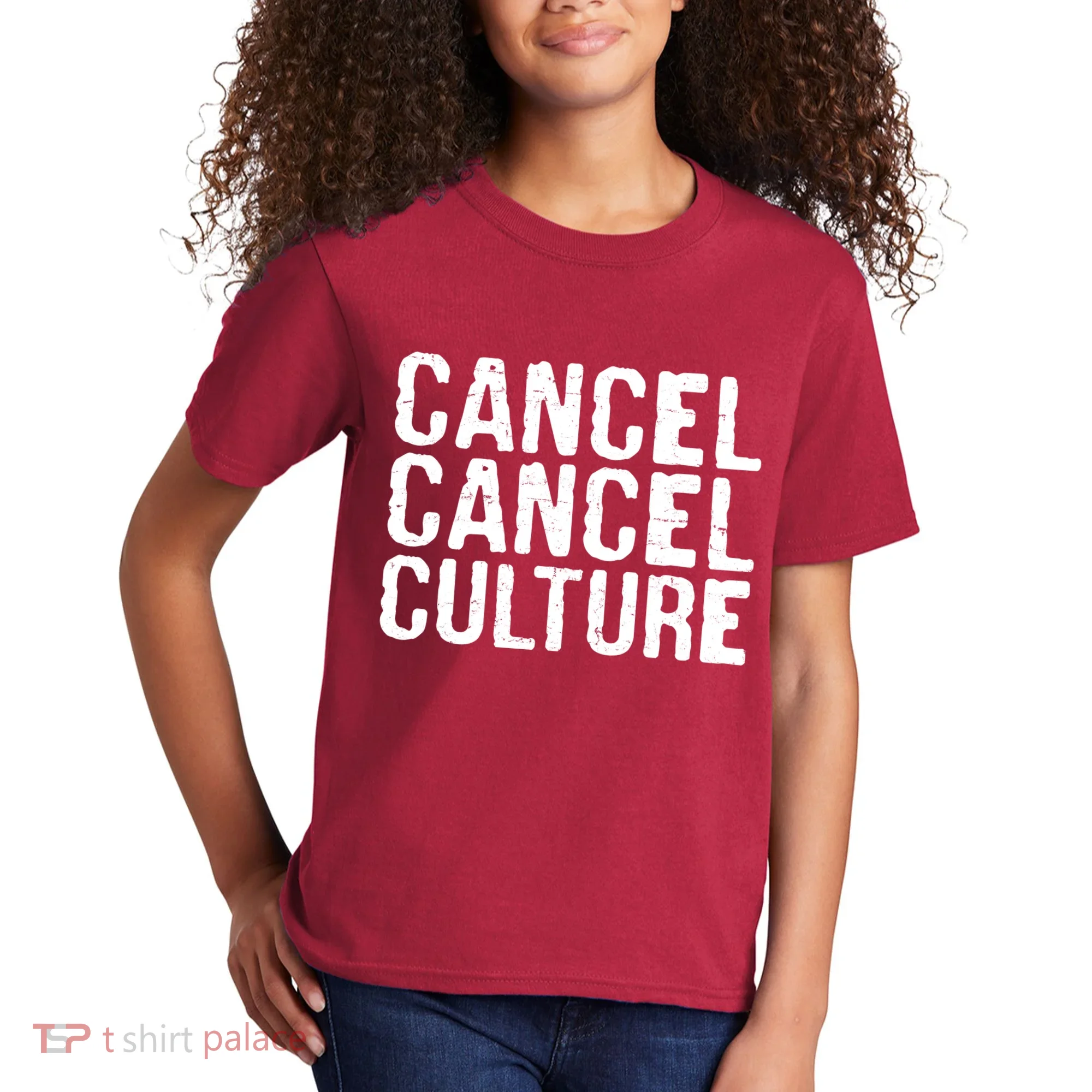 Cancel Cancel Culture Distressed Kids T-Shirt