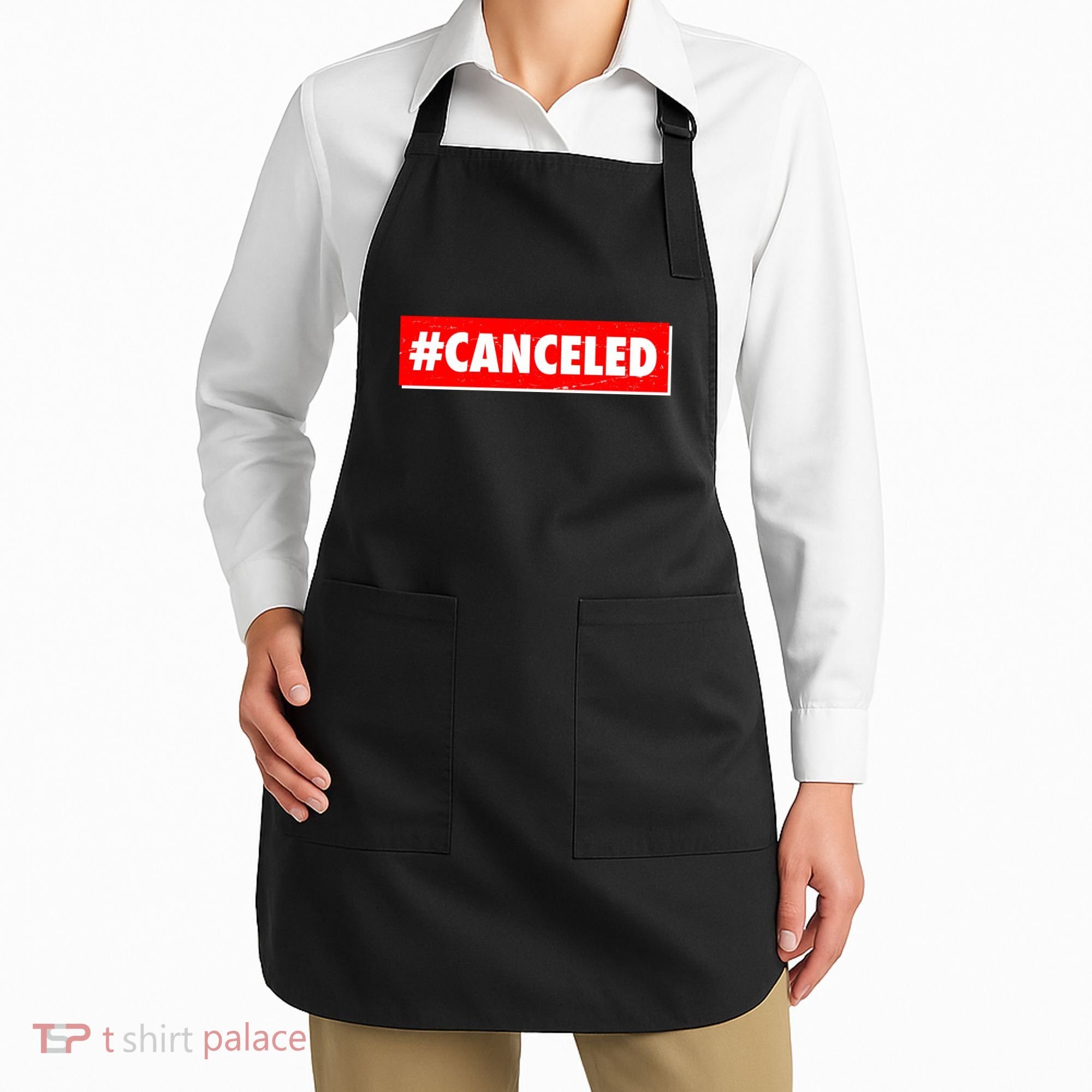 #Canceled Banner Apron