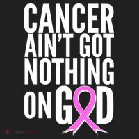 Cancer Ain't Got Nothing on God Breast Cancer Awareness Golf Towel thumb 3