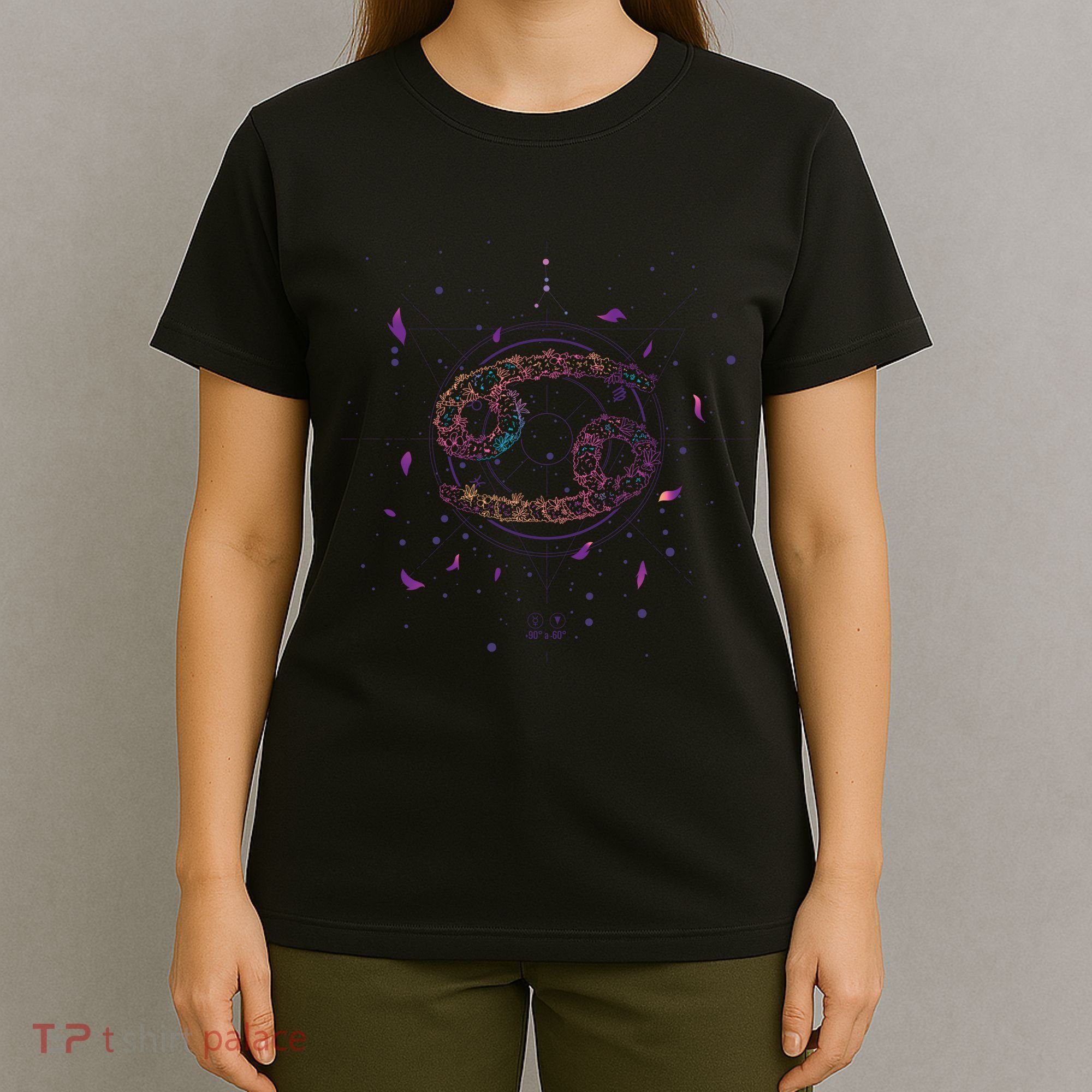 Cancer Floral Zodiac T-Shirt