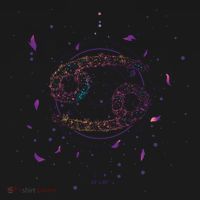 Cancer Floral Zodiac Button thumb 1