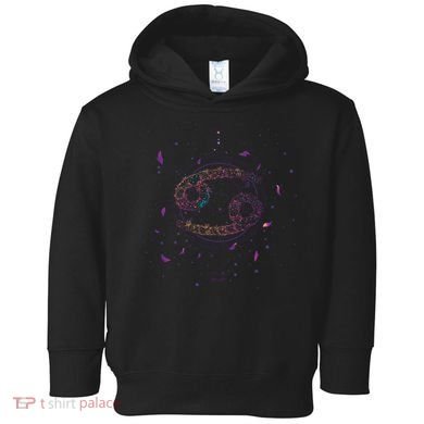 Cancer Floral Zodiac Toddler Hoodie