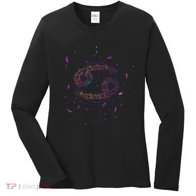 Cancer Floral Zodiac Women's Long Sleeve Shirt