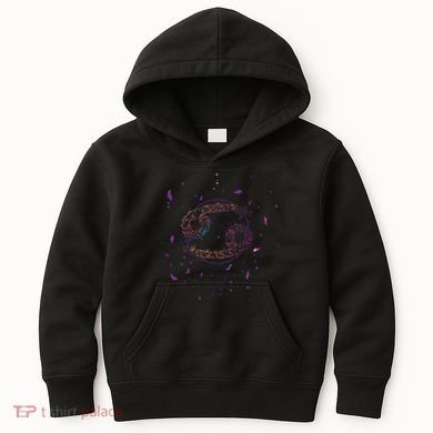Cancer Floral Zodiac Kids Hoodie