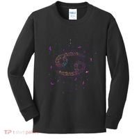 Cancer Floral Zodiac Kids Long Sleeve Shirt thumb 0