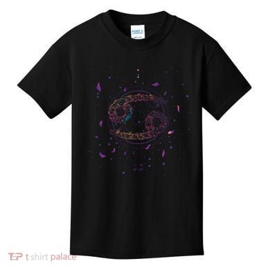 Cancer Floral Zodiac Kids T-Shirt