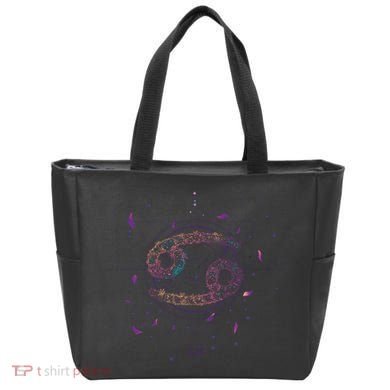 Cancer Floral Zodiac Tote Bag