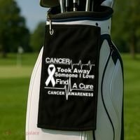 Cancer Took Away Someone I Love Golf Towel thumb 2