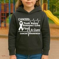 Cancer Took Away Someone I Love Kids Hoodie thumb 3