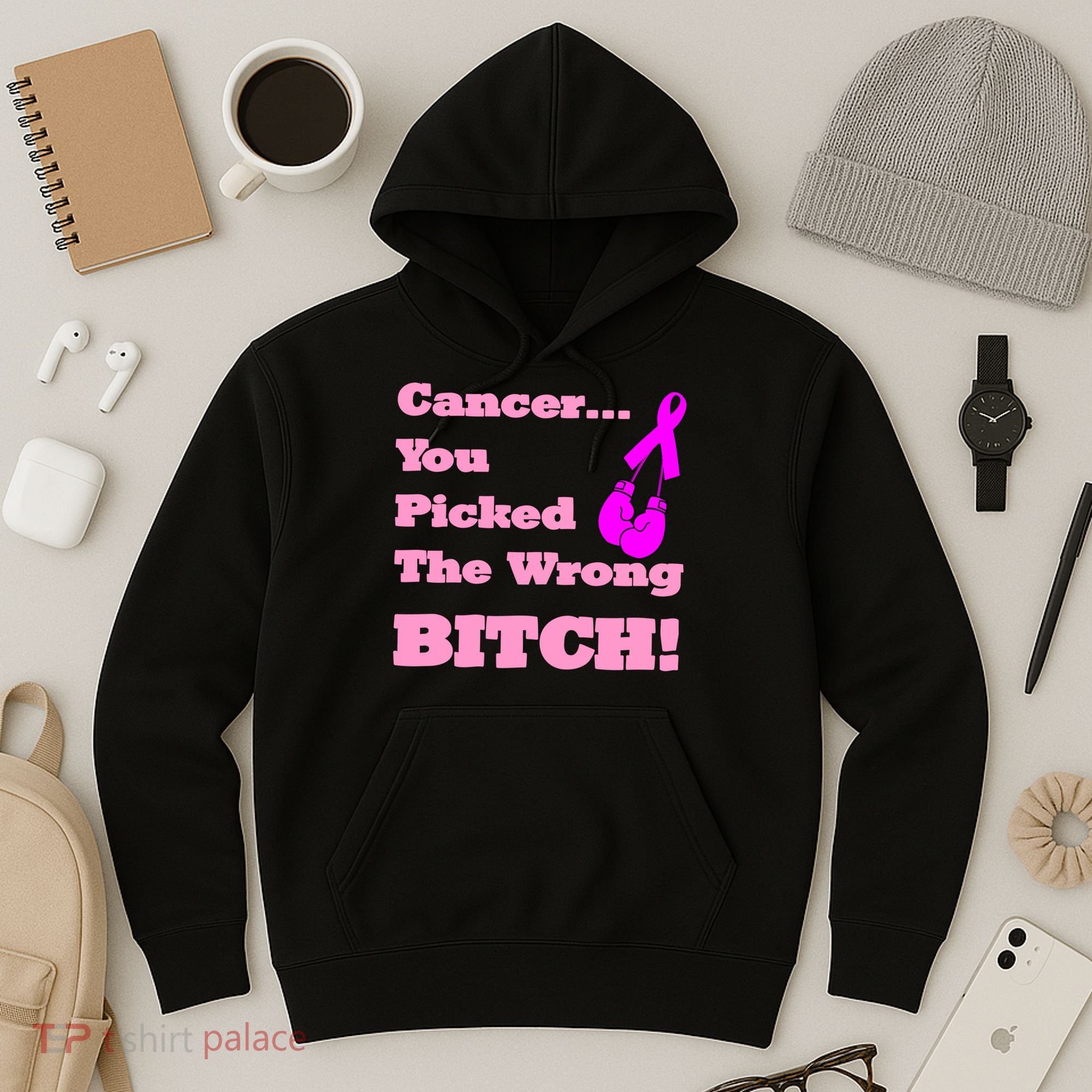 Cancer You Picked The Wrong Bitch Breast Cancer Hoodie
