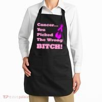 Cancer You Picked The Wrong Bitch Breast Cancer Apron thumb 2