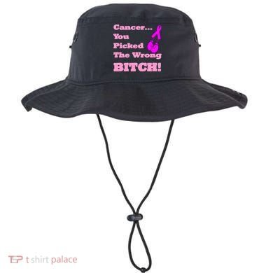 Cancer You Picked The Wrong Bitch Breast Cancer Bucket Hat