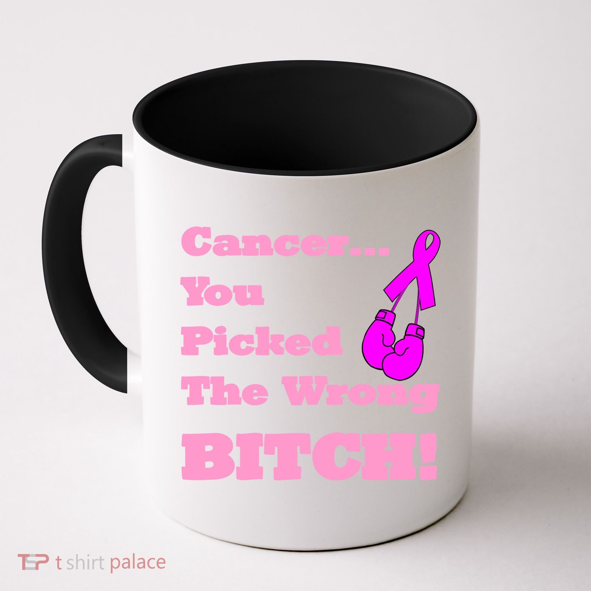 Cancer You Picked The Wrong Bitch Breast Cancer Coffee Mug