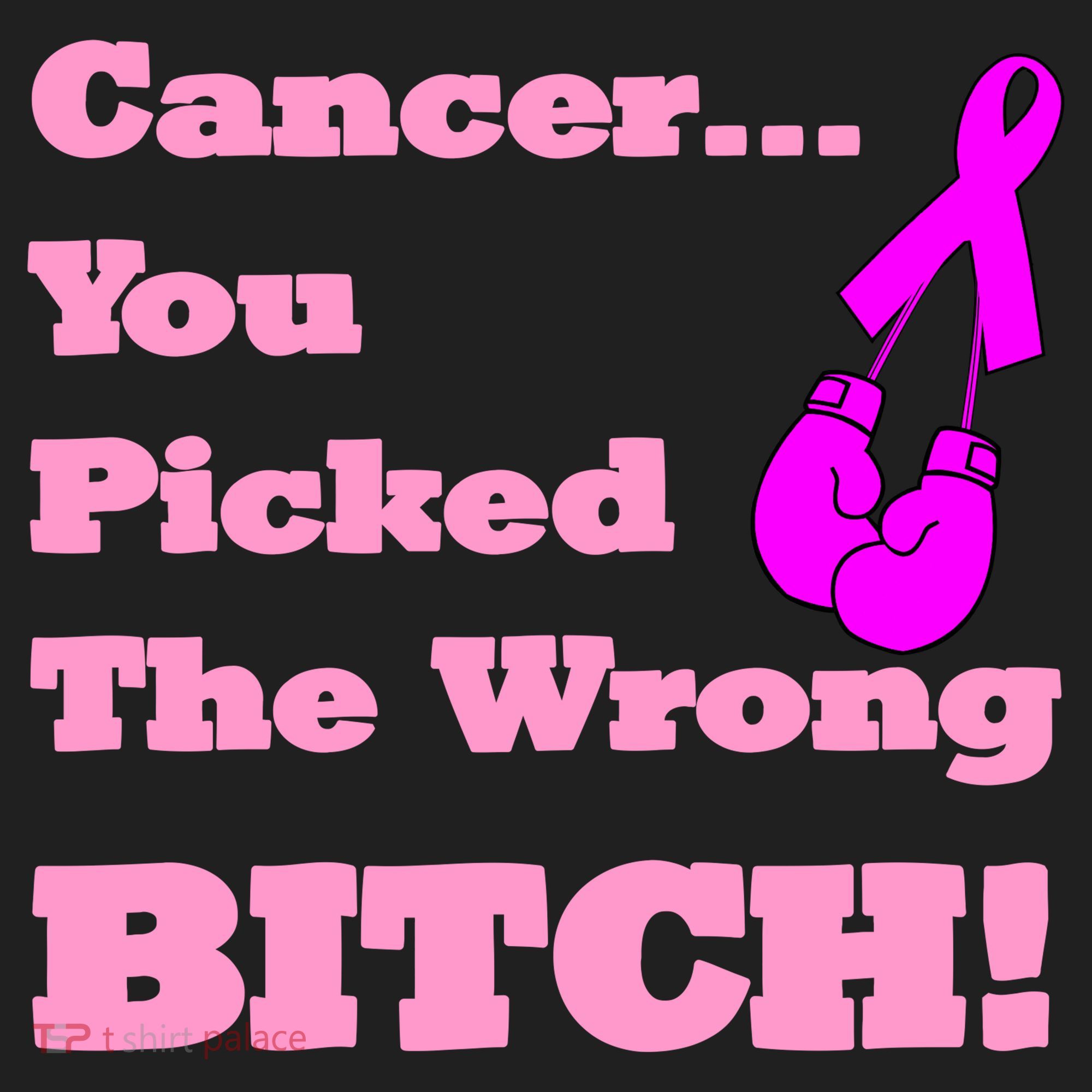 Cancer You Picked The Wrong Bitch Breast Cancer Beanie