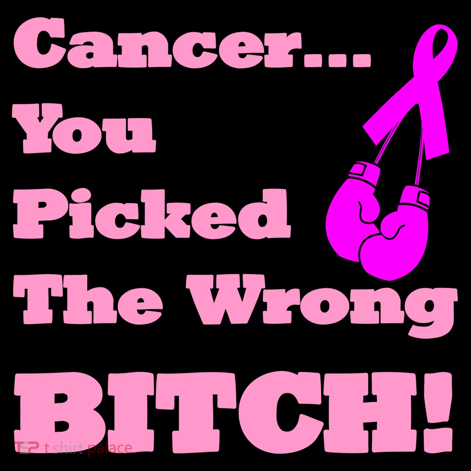 Cancer You Picked The Wrong Bitch Breast Cancer Women's Hoodie