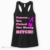 Cancer You Picked The Wrong Bitch Breast Cancer Women's Tank Top thumb 0