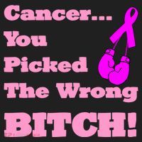 Cancer You Picked The Wrong Bitch Breast Cancer Golf Towel thumb 3
