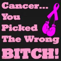 Cancer You Picked The Wrong Bitch Breast Cancer Tote Bag thumb 4