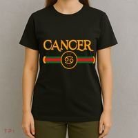 Cancer Zodiac Birthday Golden Icon T-Shirt thumb 4