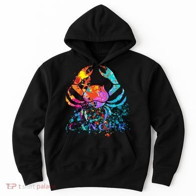 Cancer Zodiac Sign Crab Colorful Hoodie