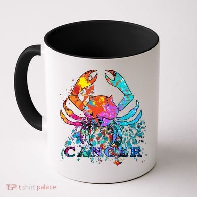 Cancer Zodiac Sign Crab Colorful Coffee Mug