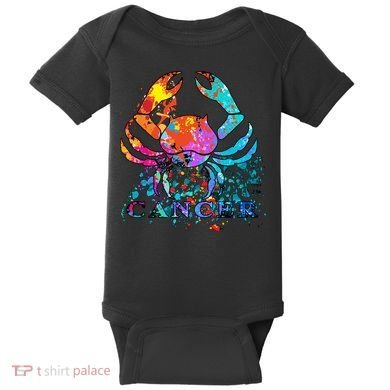 Cancer Zodiac Sign Crab Colorful Baby Bodysuit