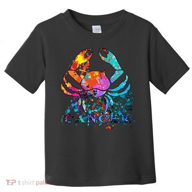 Cancer Zodiac Sign Crab Colorful Toddler T-Shirt