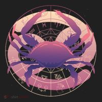 Cancer Zodiac Symbol Golf Towel thumb 3