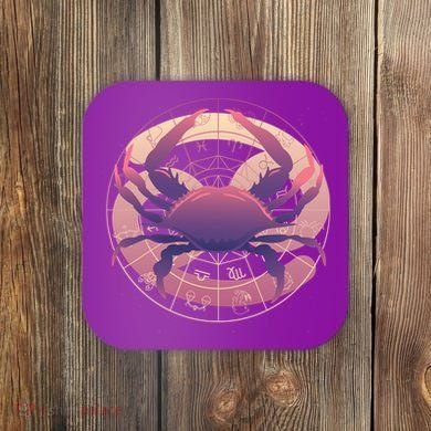 Cancer Zodiac Symbol Coaster