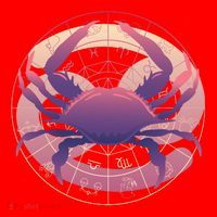 Cancer Zodiac Symbol Santa Hat thumb 1