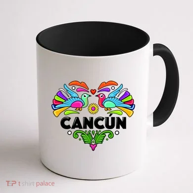 Cancun Artistic Heart Coffee Mug back