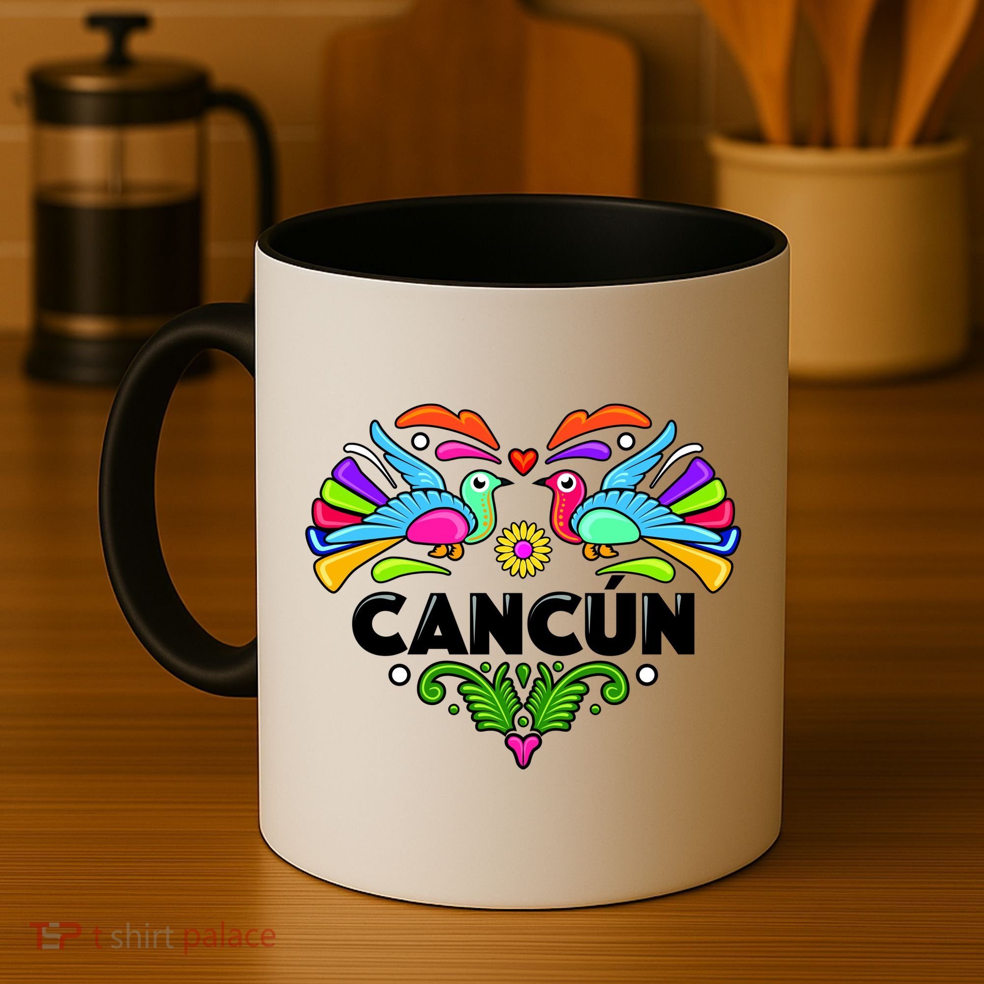 Cancun Artistic Heart Coffee Mug