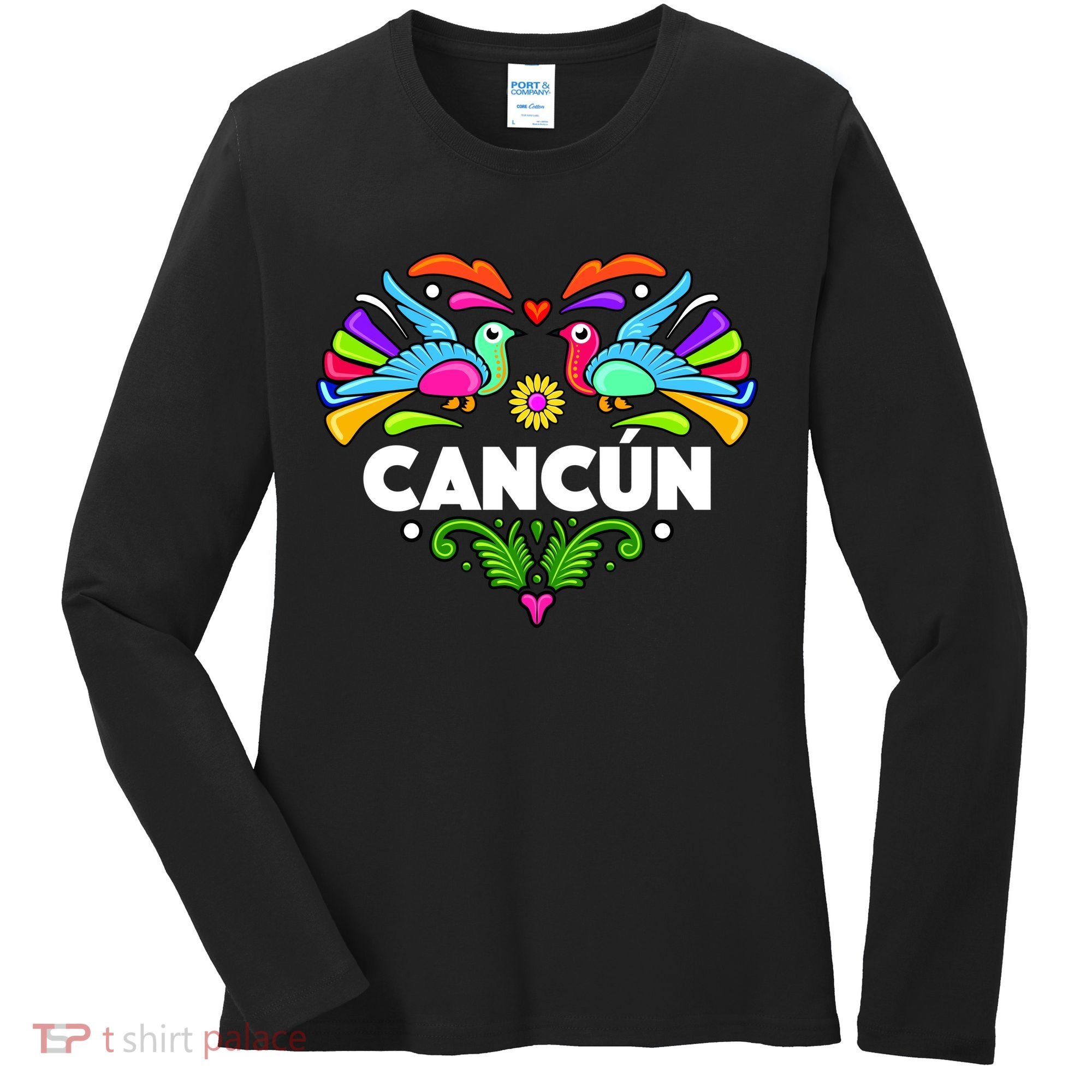 Cancun Artistic Heart Women's Long Sleeve Shirt