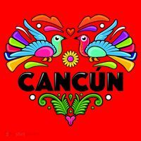 Cancun Artistic Heart Santa Hat thumb 1