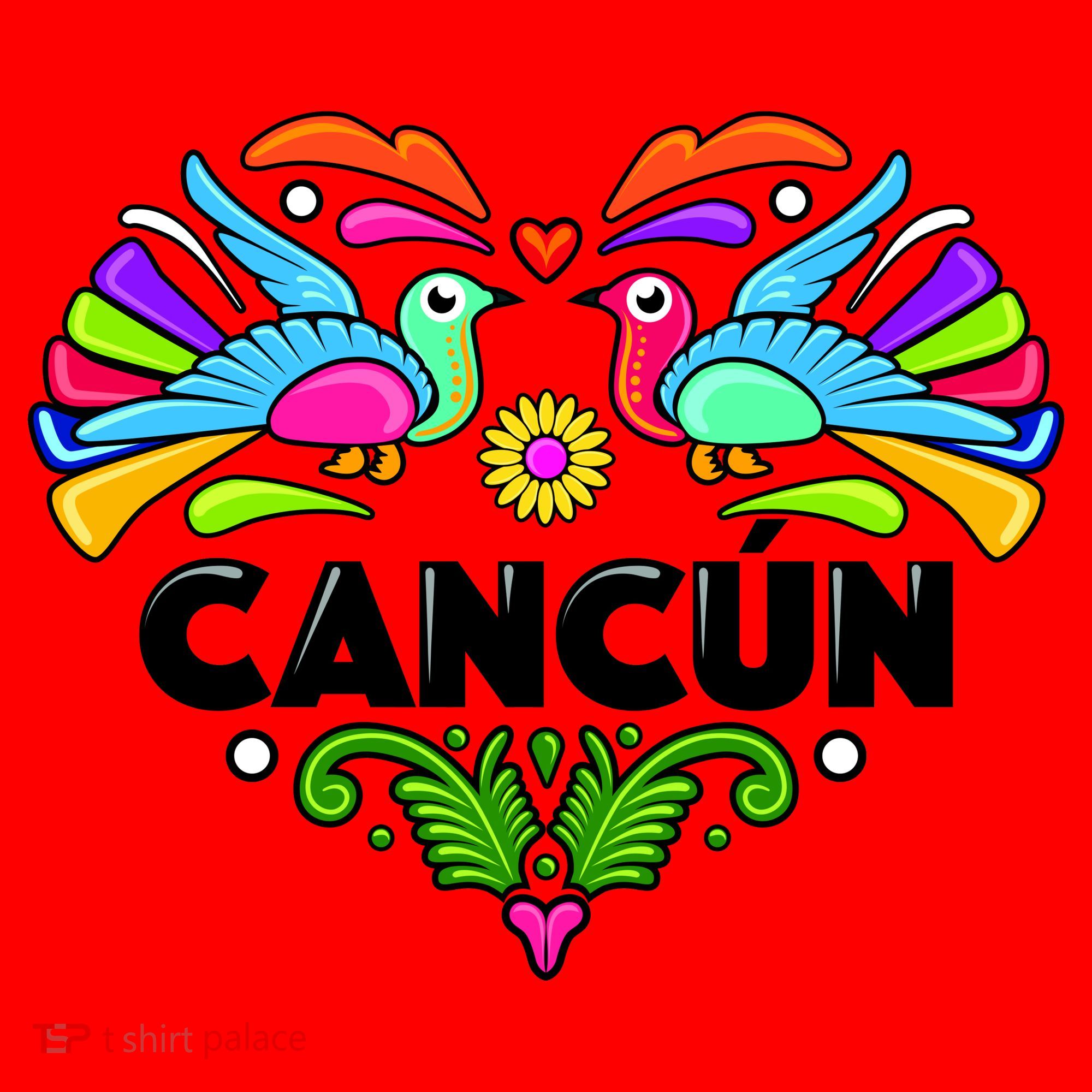 Cancun Artistic Heart Santa Hat