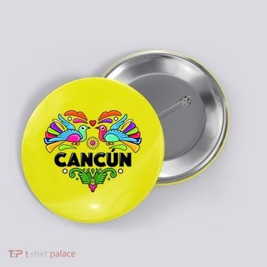 Cancun Artistic Heart Button