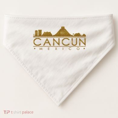 Cancun Limited Edition Gold Glitz USA-Made Doggie Bandana