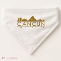 Cancun Limited Edition Gold Glitz USA-Made Doggie Bandana thumb 0