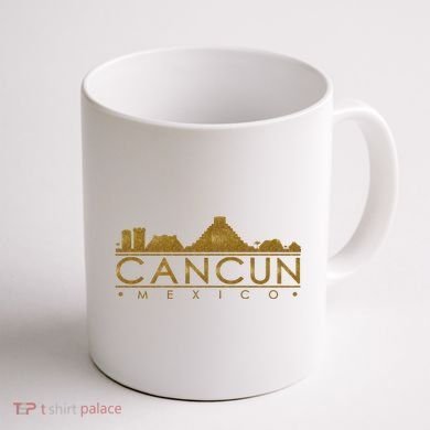 Cancun Limited Edition Gold Glitz Coffee Mug back